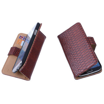 Bestcases  Slang  Rood Hoesje voor Samsung Galaxy S4 Bookcase Cover