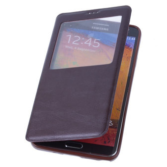 View Case Mocca Hoesje voor Samsung Galaxy Note 3 TPU Bookcover