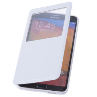 View Case Wit Hoesje voor Samsung Galaxy Note 3 TPU Bookcover