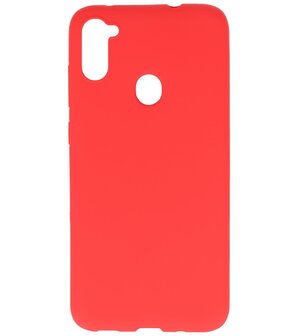 Color Backcover Telefoonhoesje voor Samsung Galaxy A11 - Rood