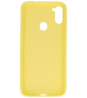 Color Backcover Telefoonhoesje voor Samsung Galaxy A11 - Geel