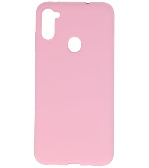 Color Backcover Telefoonhoesje voor Samsung Galaxy A11 - Roze