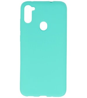 Color Backcover Telefoonhoesje voor Samsung Galaxy A11 - Turquoise