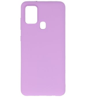 Color Backcover Telefoonhoesje voor Samsung Galaxy A21s - Paars