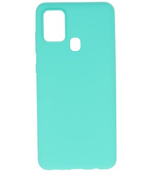 Color Backcover Telefoonhoesje voor Samsung Galaxy A21s - Turquoise