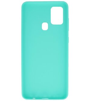 Color Backcover Telefoonhoesje voor Samsung Galaxy A21s - Turquoise