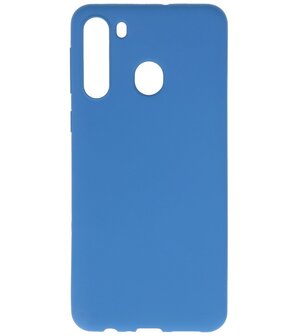 Color Backcover Telefoonhoesje voor Samsung Galaxy A21 - Navy