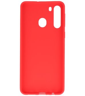 Color Backcover Telefoonhoesje voor Samsung Galaxy A21 - Rood