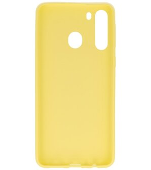 Color Backcover Telefoonhoesje voor Samsung Galaxy A21 - Geel