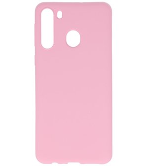 Color Backcover Telefoonhoesje voor Samsung Galaxy A21 - Roze