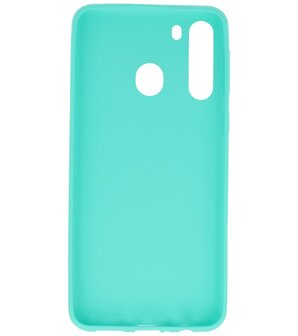 Color Backcover Telefoonhoesje voor Samsung Galaxy A21 - Turquoise