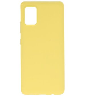 Color Backcover Telefoonhoesje voor Samsung Galaxy A41 - Geel