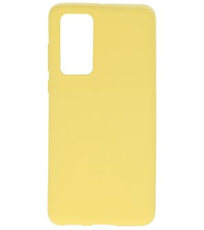 Color Backcover Telefoonhoesje voor Huawei P40 - Geel