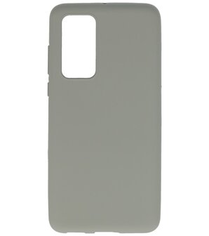 Color Backcover Telefoonhoesje voor Huawei P40 - Grijs