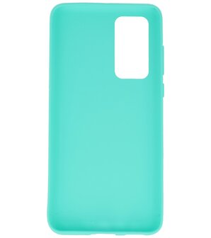 Color Backcover Telefoonhoesje voor Huawei P40 - Turquoise