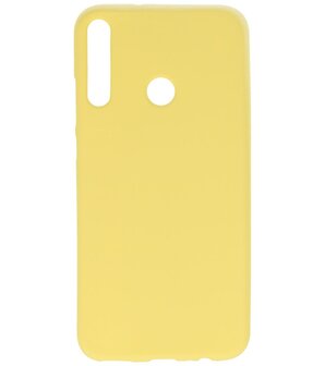 Color Backcover Telefoonhoesje voor Huawei P40 Lite E / Y7P - Geel