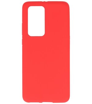 Color Backcover Telefoonhoesje voor Huawei P40 Pro - Rood
