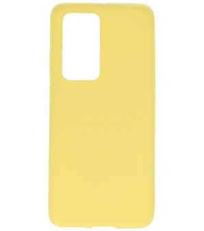 Color Backcover Telefoonhoesje voor Huawei P40 Pro - Geel