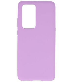 Color Backcover Telefoonhoesje voor Huawei P40 Pro - Paars