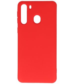 Fashion Backcover Telefoonhoesje voor Samsung Galaxy A21 - Rood