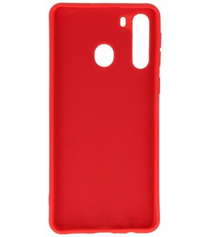 Fashion Backcover Telefoonhoesje voor Samsung Galaxy A21 - Rood