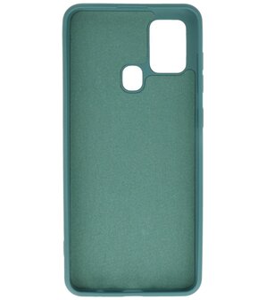 Fashion Backcover Telefoonhoesje voor Samsung Galaxy A21s - Donker Groen