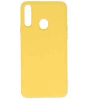 Fashion Backcover Telefoonhoesje voor Samsung Galaxy A20s - Geel