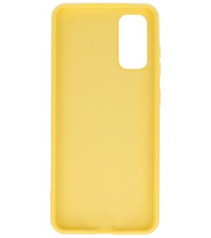 Fashion Backcover Telefoonhoesje voor Samsung Galaxy S20 - Geel