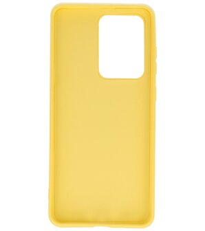 Fashion Backcover Telefoonhoesje voor Samsung Galaxy S20 ULtra - Geel