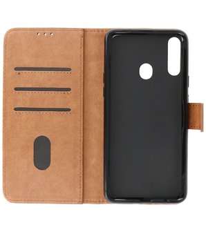 Bestcases Booktype Telefoonhoesje voor Samsung Galaxy A20s - Bruin