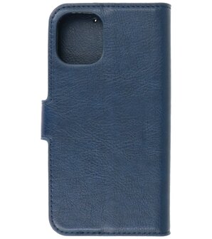 Kaarthouder Portemonnee Book Case Hoesje iPhone 12 mini - Navy