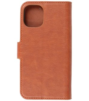 Kaarthouder Portemonnee Book Case Hoesje iPhone 12 mini - Bruin