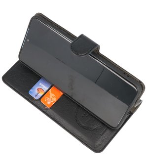 Kaarthouder Portemonnee Book Case Hoesje iPhone 12 - 12 Pro - Zwart