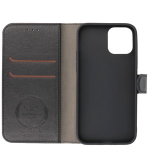 Kaarthouder Portemonnee Book Case Hoesje iPhone 12 - 12 Pro - Zwart