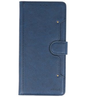 Kaarthouder Portemonnee Book Case Hoesje iPhone 12 - 12 Pro - Navy