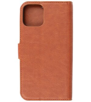 Kaarthouder Portemonnee Book Case Hoesje iPhone 12 - 12 Pro - Bruin