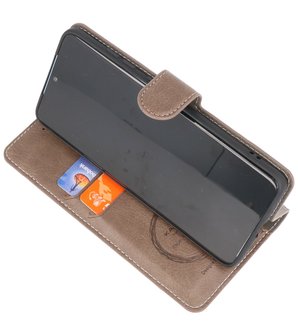 Kaarthouder Portemonnee Book Case Hoesje iPhone 12 Pro Max - Grijs