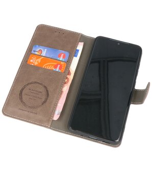 Kaarthouder Portemonnee Book Case Hoesje iPhone 12 Pro Max - Grijs