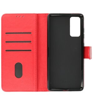 Booktype Wallet Case Telefoonhoesje voor Samsung Galaxy S20 FE - Rood