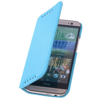 Bestcases Turquoise Map Case Book Cover Hoesje voor HTC One M8