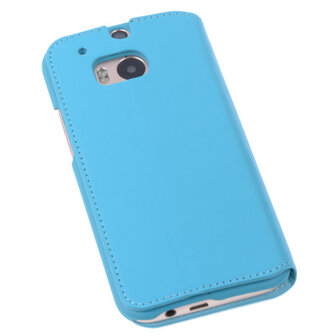 Bestcases Turquoise Map Case Book Cover Hoesje voor HTC One M8