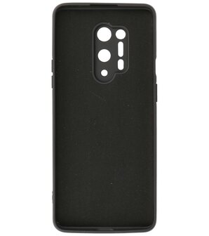 2.0mm Dikke Fashion Telefoonhoesje Backcover - Siliconen Hoesje - OnePlus 8 Pro - Zwart