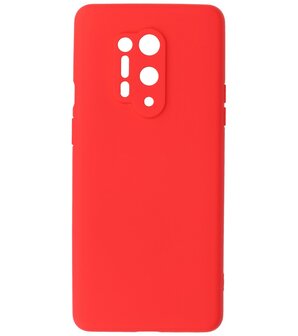 2.0mm Dikke Fashion Telefoonhoesje Backcover - Siliconen Hoesje - OnePlus 8 Pro - Rood