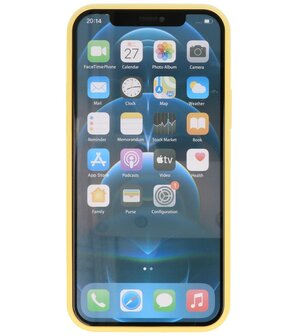 2.0mm Dikke Fashion Telefoonhoesje Backcover - Siliconen Hoesje - iPhone 12 - iPhone 12 Pro - Geel