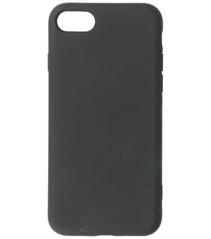 2.0mm Dikke Fashion Telefoonhoesje Backcover - Siliconen Hoesje - iPhone SE (2020) / SE (2022) - iPhone 8 - iPhone 7 - Zwart