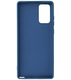 2.0mm Dikke Fashion Telefoonhoesje Backcover - Siliconen Hoesje - Samsung Galaxy Note 20 - Navy