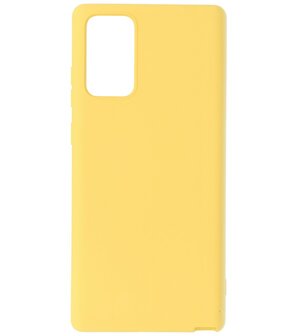2.0mm Dikke Fashion Telefoonhoesje Backcover - Siliconen Hoesje - Samsung Galaxy Note 20 - Geel