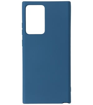 2.0mm Dikke Fashion Telefoonhoesje Backcover - Siliconen Hoesje - Samsung Galaxy Note 20 Ultra - Navy