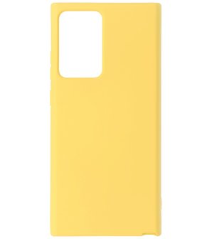 2.0mm Dikke Fashion Telefoonhoesje Backcover - Siliconen Hoesje - Samsung Galaxy Note 20 Ultra - Geel