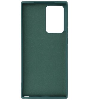 2.0mm Dikke Fashion Telefoonhoesje Backcover - Siliconen Hoesje - Samsung Galaxy Note 20 Ultra - Army Green